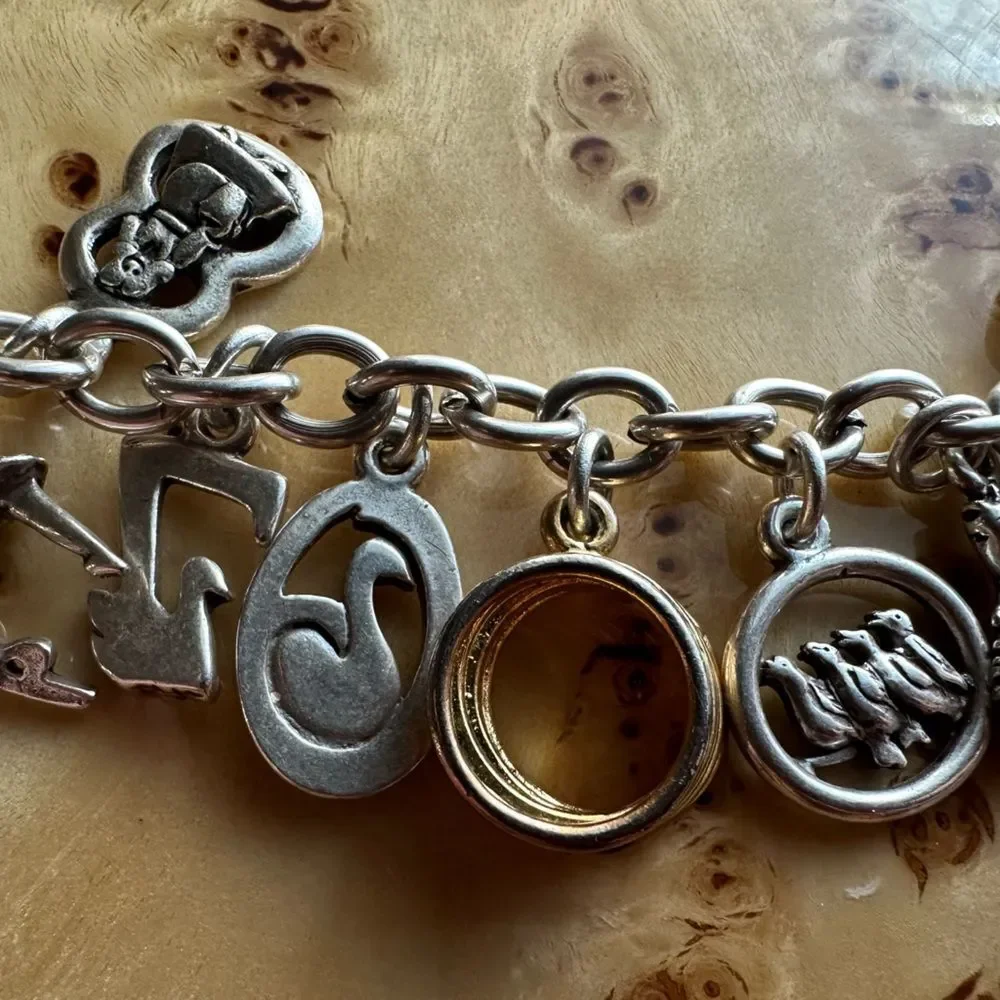 Chunky Twelve Days of Christmas Charm Bracelet